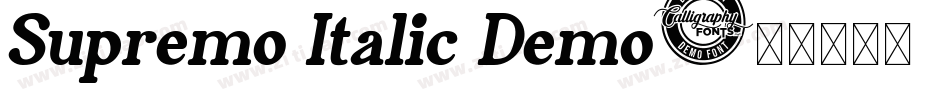 Supremo Italic Demo字体转换